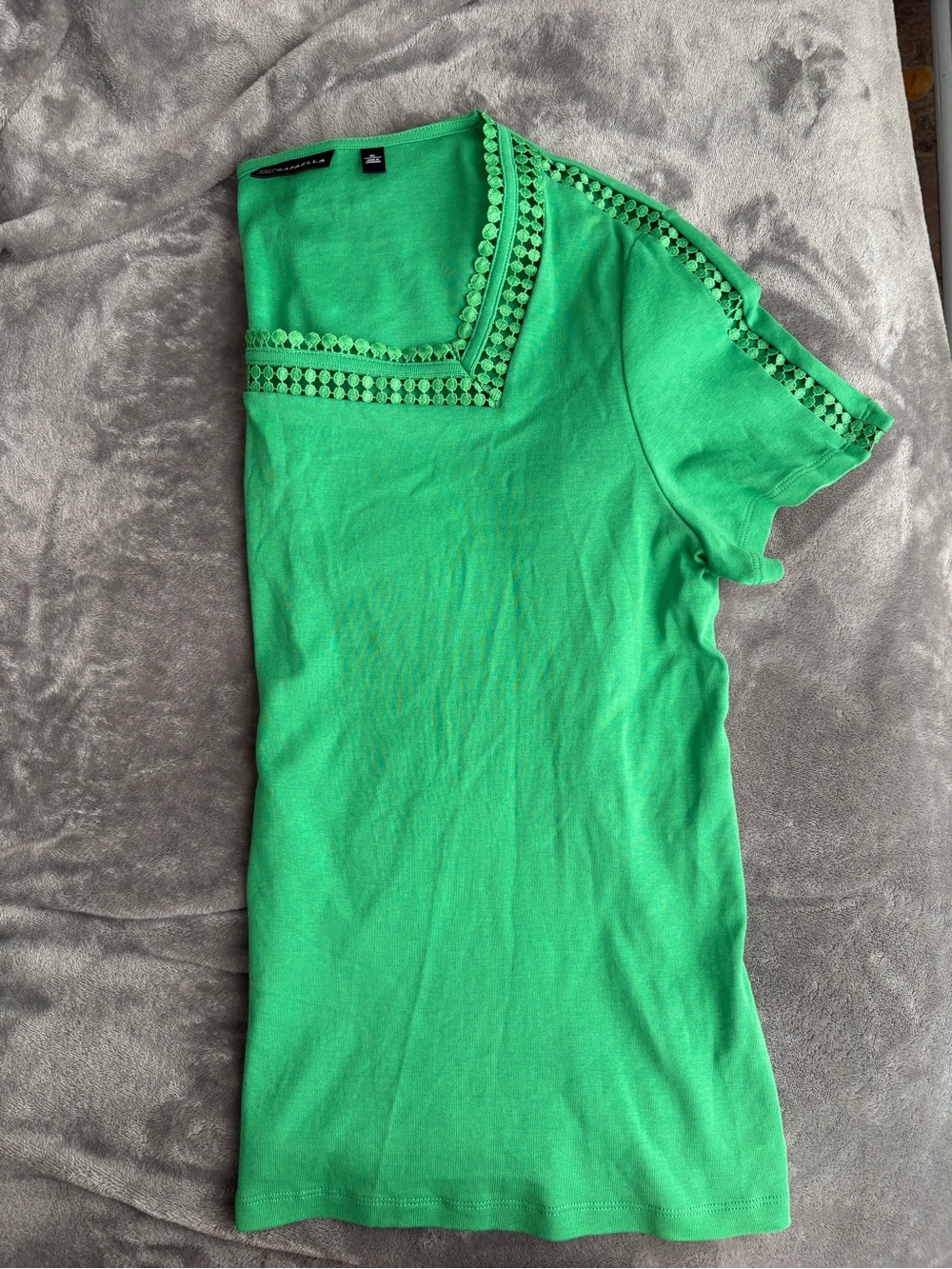Women’s Green Crochet-Trim Summer Top